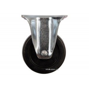 Колесо до візка поліпропіл. Ø= 65 мм, b=23 мм VOREL зі штивною опорою; h=84 мм, навантаж.- 30кг [90]