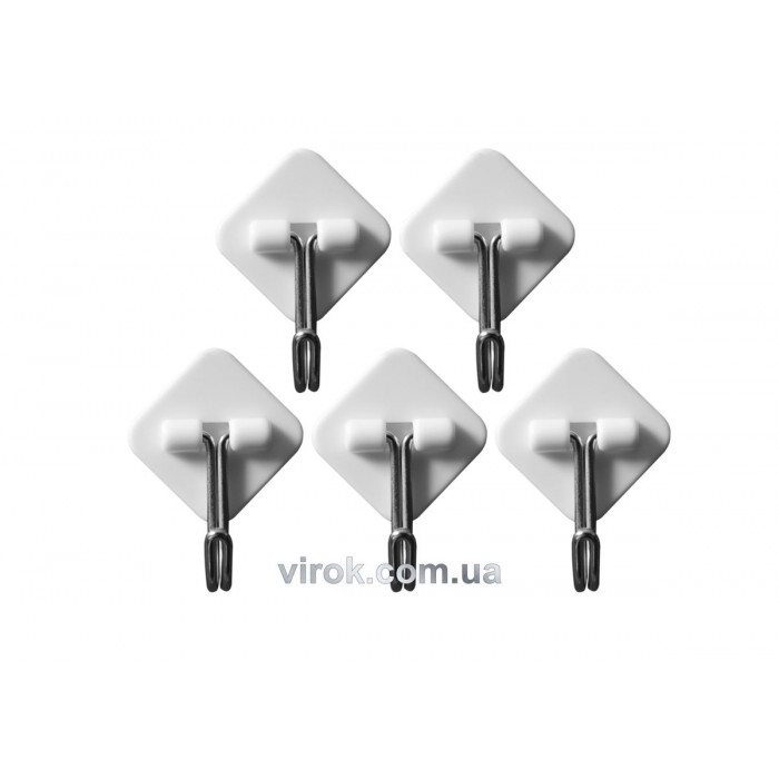 Гачки шарнірні настінні VOREL самоклеючі, набір 5 шт. [16/288]