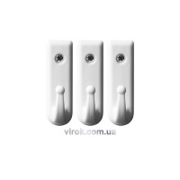 Гачки настінні VOREL з кріпленням на шуруп, набір 3 шт. [16/256]