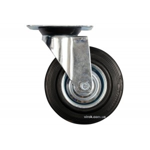 Колесо до візка Ø= 160 мм, b= 40 мм VOREL з обертовою опорою; h= 195 мм, навантаж.- 130 кг [10]