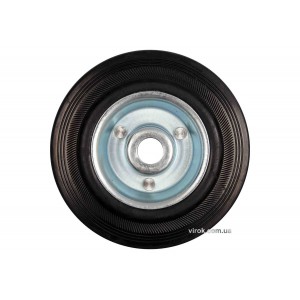 Колесо з чорної гуми VOREL; Ø= 160 мм, b= 39 мм, навантаж.- 130 кг [20/520]