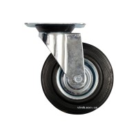 Колесо до візка Ø= 200 мм, b= 46 мм VOREL з обертовою опорою; h= 235 мм,  навантаж.- 150 кг [6/156]
