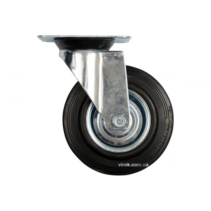 Колесо до візка Ø= 200 мм, b= 46 мм VOREL з обертовою опорою; h= 235 мм,  навантаж.- 150 кг [6/156]