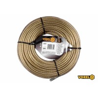 Трос сталевий з наконечниками для пломб VOREL : Ø6 мм x 42 м [10]