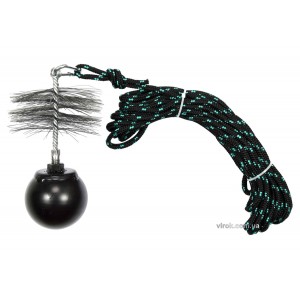 Набір для очищення димарів VOREL : шнур Ø= 6 мм, l= 10 м; йорж Ø= 125 мм; гиря- 1.3 кг [1]