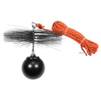 Набір для очищення димарів VOREL : шнур Ø= 8 мм, l= 10 м; йорж Ø= 250 мм; гиря- 2.5 кг [1]