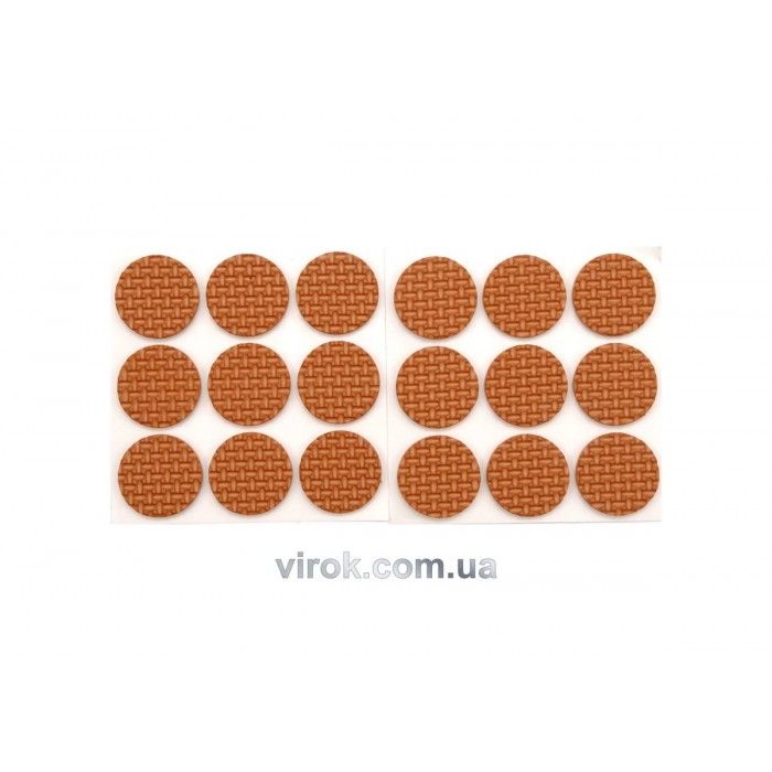 Протектор самоклеючий VOREL 25мм, набір 18шт коричневі [24/432]