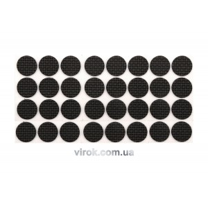 Протектор самоклеючий VOREL 18мм, набір 32шт чорні [24/432]