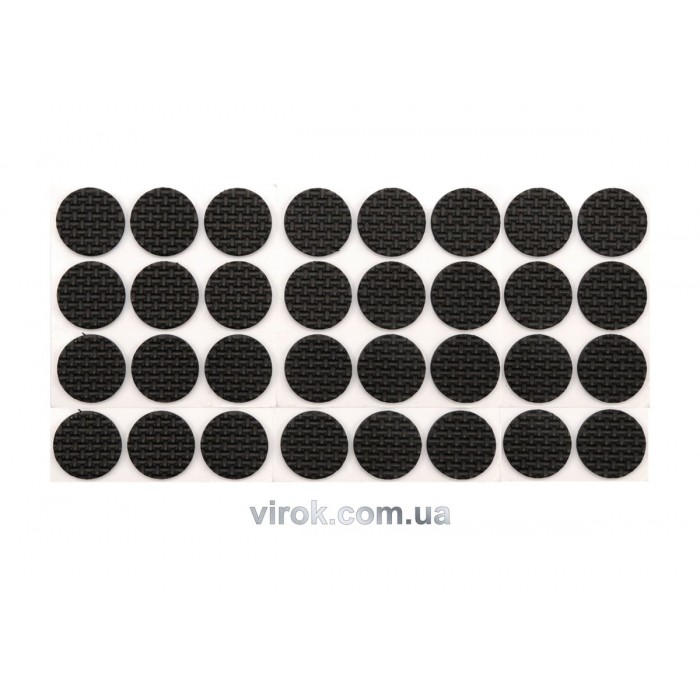 Протектор самоклеючий VOREL 18мм, набір 32шт чорні [24/432]