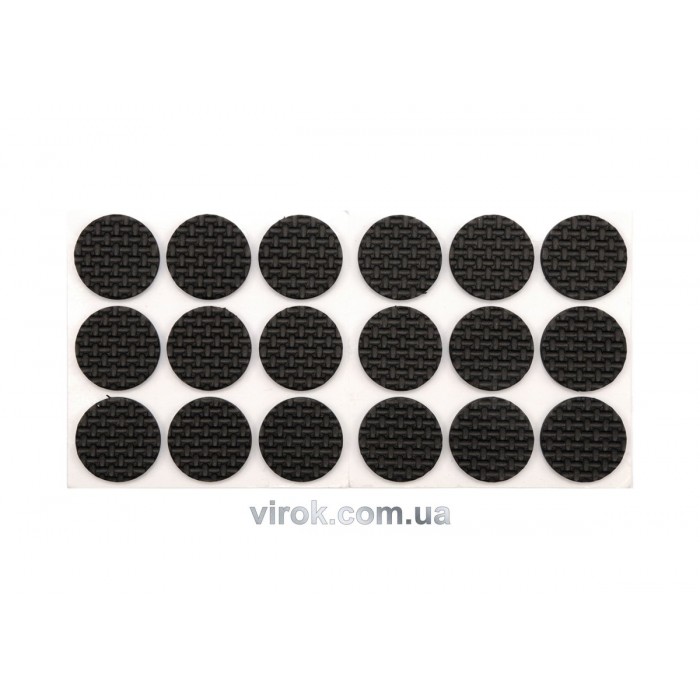 Протектор самоклеючий VOREL 25мм, набір 18шт чорні [24/432]