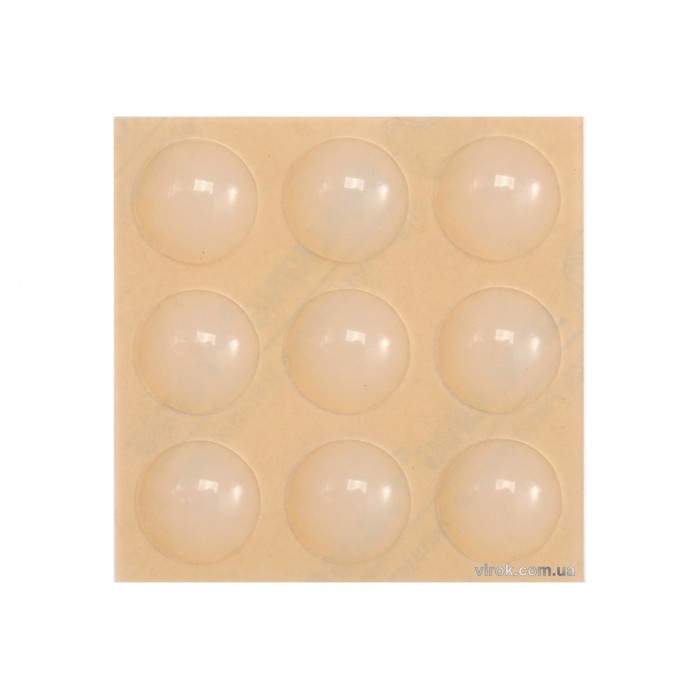 Прокладка силіконова самоклеюча під меблі VOREL, 15мм, набір 9шт [32/576]