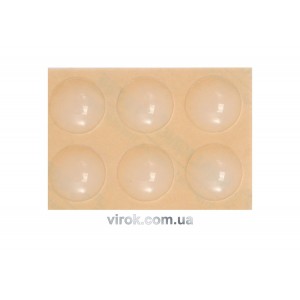 Прокладка силіконова VOREL самоклеюча під меблі. 19 мм. Набір 6шт [32/576]