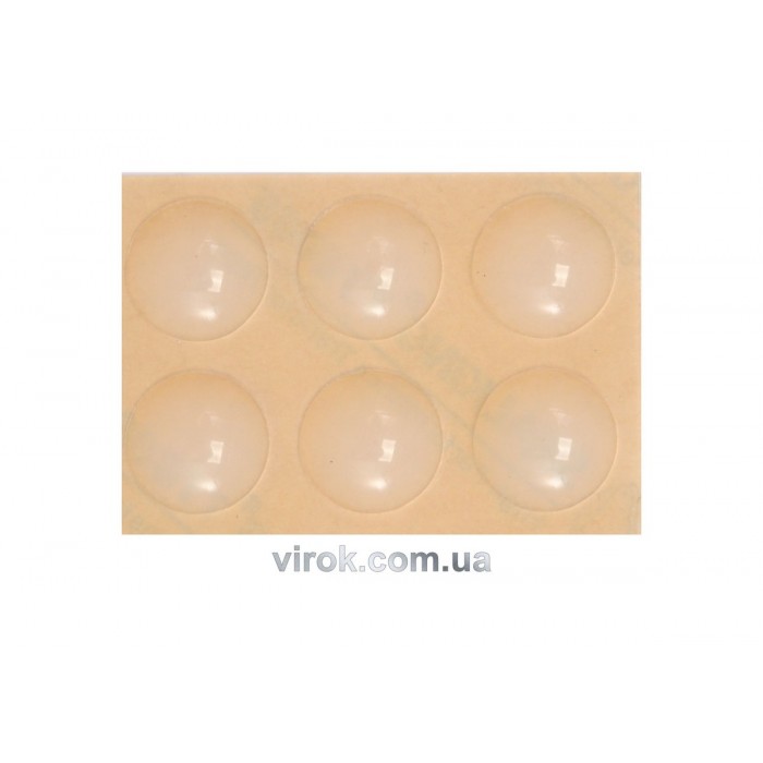 Прокладка силіконова VOREL самоклеюча під меблі. 19 мм. Набір 6шт [32/576]