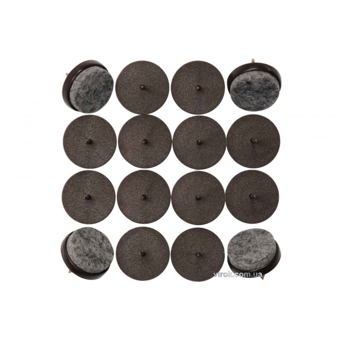 Прокладки пластикові фільцеві на цвях VOREL, 17мм, набір 16шт [16/288]