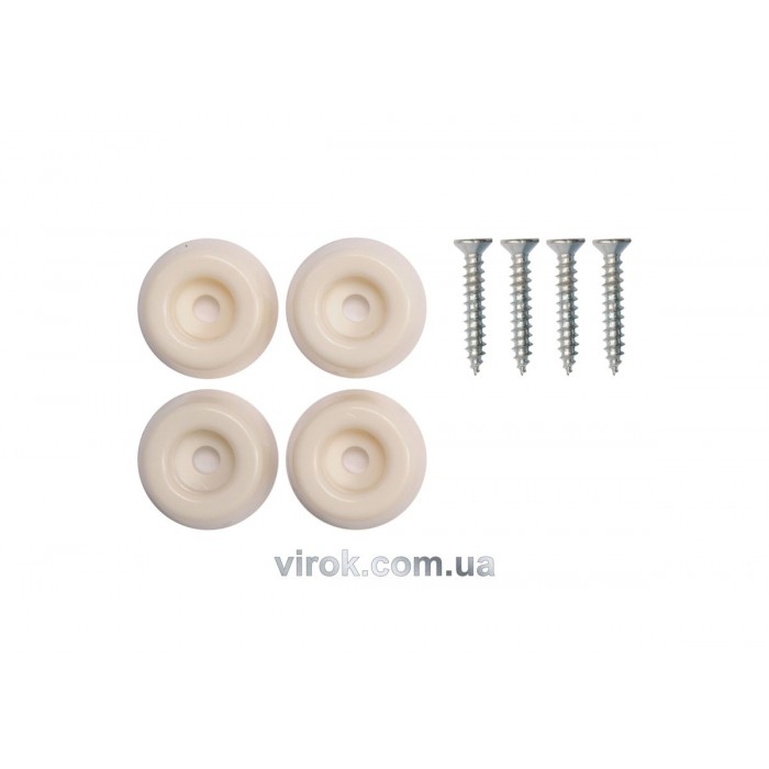 Прокладки пластикові VOREL на шуруп VOREL. 26 мм. Набір 4шт [24/432](DW)