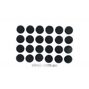 Протектор самоклеючий антиковзкий VOREL, 10мм набір 24шт. (чорні) [60/720]