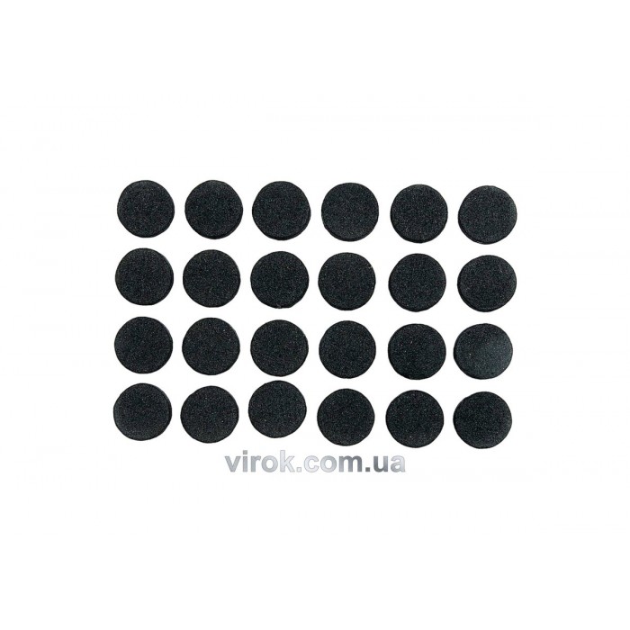 Протектор самоклеючий антиковзкий VOREL, 10мм набір 24шт. (чорні) [60/720]