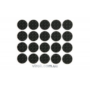 Протектор самоклеючий антиковзкий VOREL Ø= 20 мм, упак. 20 шт.  (чорні) [60/720]