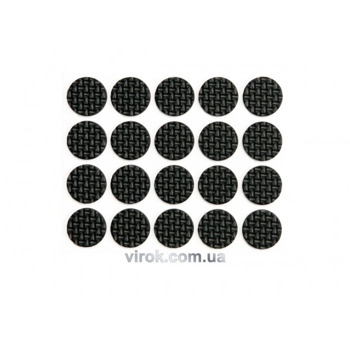 Протектор самоклеючий антиковзкий VOREL Ø= 20 мм, упак. 20 шт.  (чорні) [60/720]
