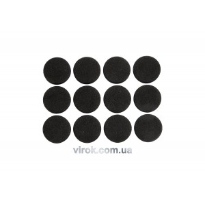 Протектор самоклеючий антиковзкий VOREL : 28мм, набір 12шт. (чорні) [60/720]