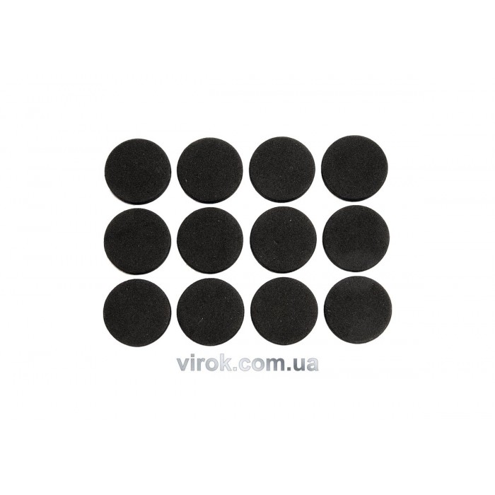 Протектор самоклеючий антиковзкий VOREL : 28мм, набір 12шт. (чорні) [60/720]
