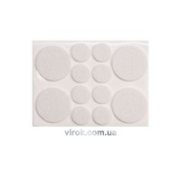 Протектор самоклеючий повстяний VOREL, Ø=20,38мм, набір 12шт. [60/720]