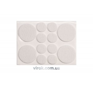 Протектор самоклеючий повстяний VOREL, Ø=20,38мм, набір 12шт. [60/720]