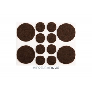 Протектор самоклеючий повстяний VOREL, 20,38мм, набір 12шт. [60/720]