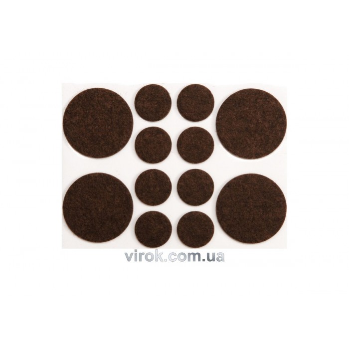 Протектор самоклеючий повстяний VOREL, 20,38мм, набір 12шт. [60/720]