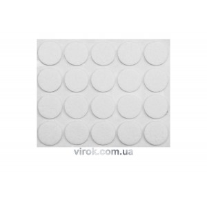 Протектор самоклеючий антиковзкий VOREL, 20мм набір 20шт. (білі) [60/720]