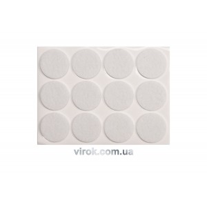 Протектор самоклеючий антиковзкий VOREL, 28мм набір 12шт. (білі) [60/720]