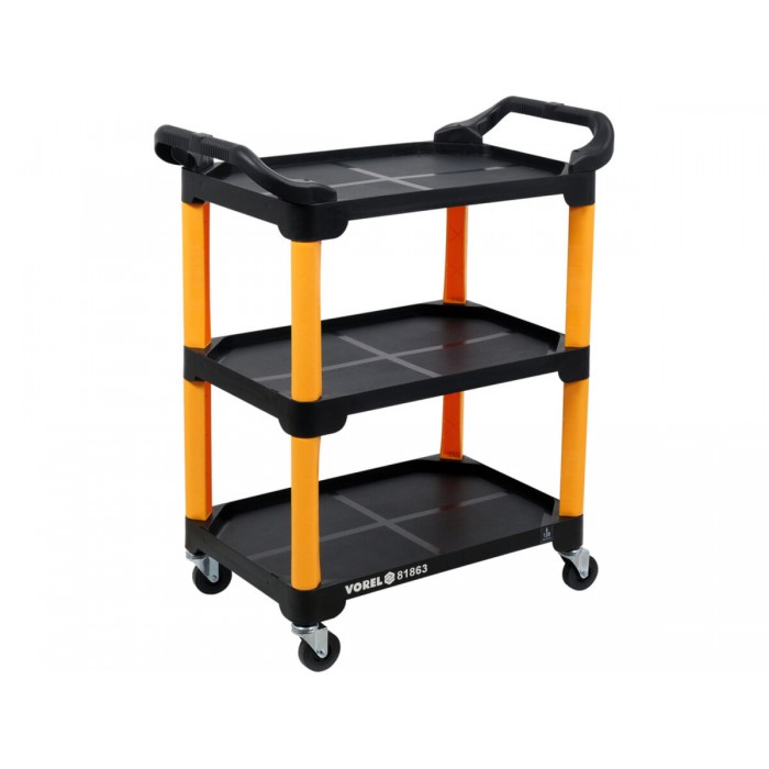 Візок для майстернь VOREL на 4-колесах для максим. навантаж 120кг, 965x810x435 мм, полка- 660х435мм