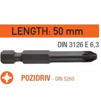 Насадка викруткова USH Industry : TORX T30 x 50 мм. подовжена Уп. 10 шт.