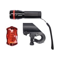 Ліхтар до велосипеду світлодіодний і задній габаритн. VOREL: 3Вт, 150lm, живл.-3ААА і 2ААА батар(DW)