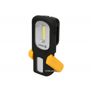 Ліхтар COB LED акумуляторний VOREL : діодний (3Вт) 100Lm, Li-Ion 3.7 В, 800 A/Год, 5 режимів [12/48]
