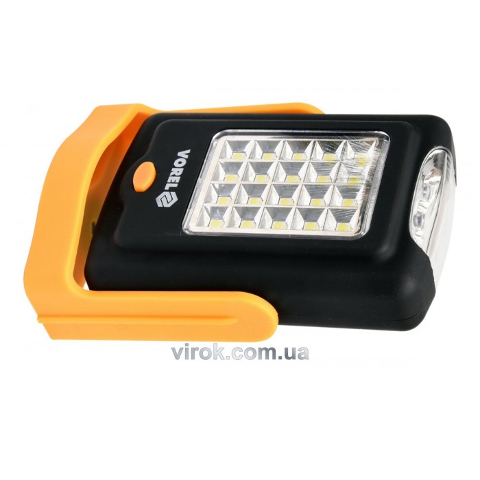 Ліхтар діодний з режимами 20+3 Vorel настільний на шарнірах батарейковий 3ААА х 1,5 В [12/48]