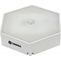 Лампа нічна з датчиком руху VOREL: акумул. Li-Pol 3,7 В, діодна, 1 Вт, 50 Lm, з магнітом [25/100]