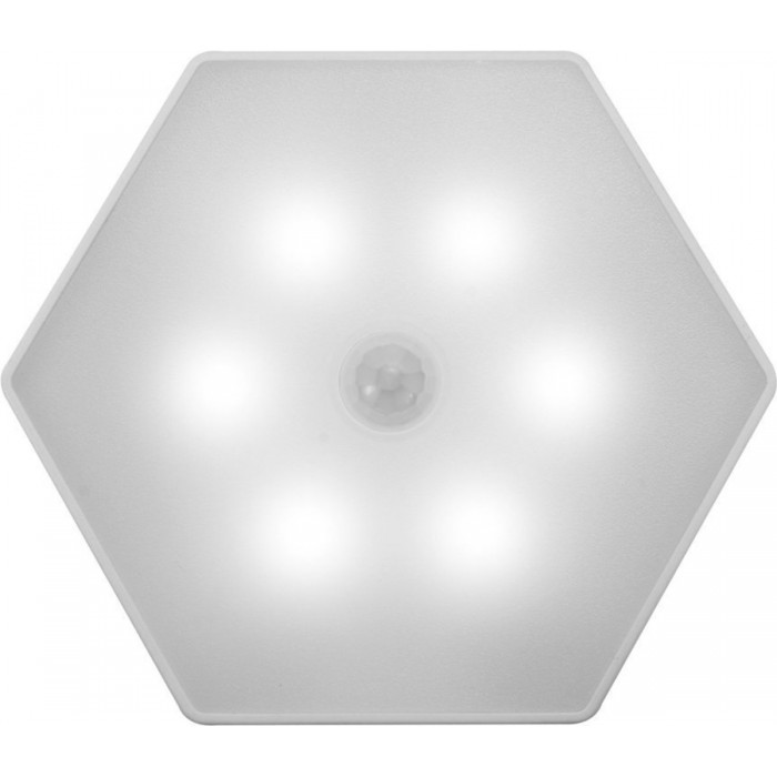 Лампа нічна з датчиком руху VOREL: акумул. Li-Pol 3,7 В, діодна, 1 Вт, 50 Lm, з магнітом [25/100]