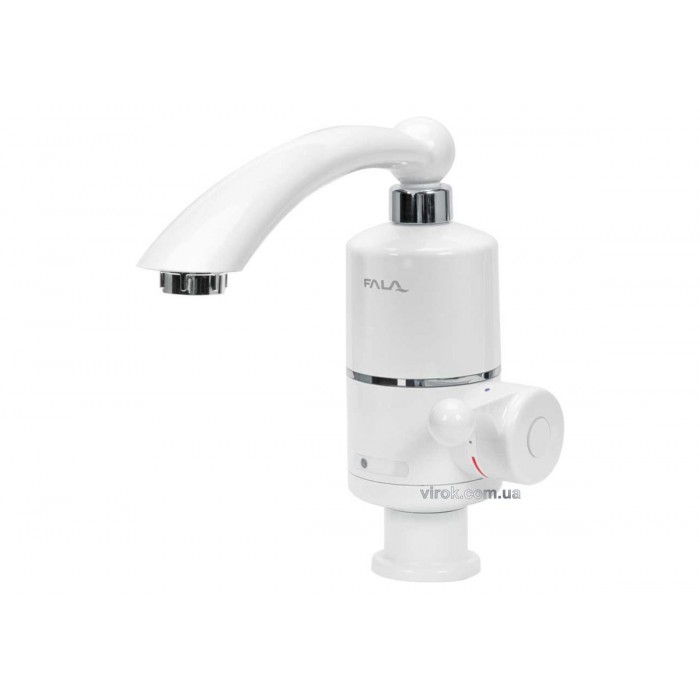 Нагрівач води проточної мереж FALA до 60°С,3кВт,тиск 0,04-0,6MPa, гусак l=20см нижнє під'єднання[10]