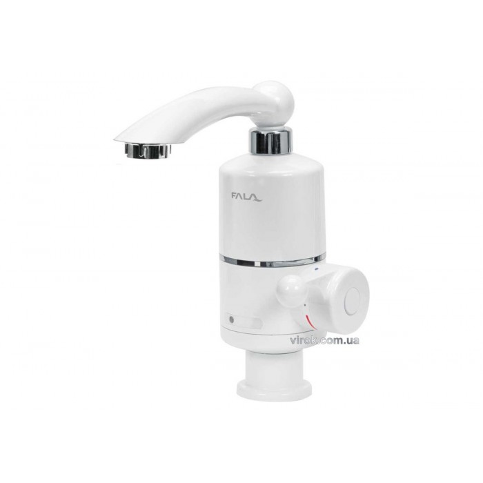 Нагрівач води проточної мереж. FALA до 60°С,3кВт,тиск 0,04-0,6MPa, гусак l=10 см, нижнє під'єднання