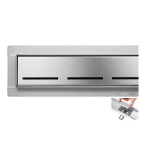 Трап підлоговий для душу з нержавіючої сталі "LINE" FALA; 70х 7х 7 см, сифон h= 52 мм [6/54]