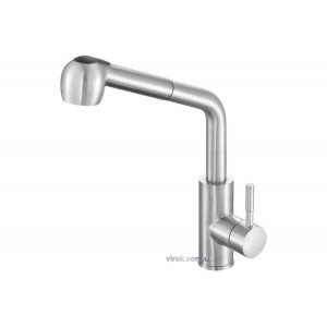 Змішувач води FALA для кухонної раковини "STEELY 5" з кульовим регулятором(DW)