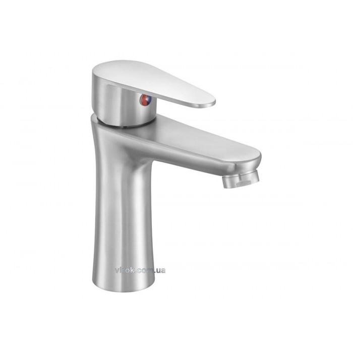 Змішувач води FALA для умивальника "STEELY 2" з кульовим регулятором [12]