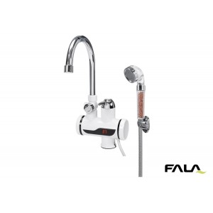 Нагрівач води з LCD-дисплеєм KALTA-3 FALA: 3кВт,до 60°С,тиск 0.1-0.6МПа,кабель-1.2 м + душовий компл