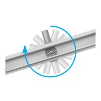 Трап підлоговий зливний з нержавіючої сталі "ROTARY" FALA; 60x 4х 5 см, обертовий сифон [5/70]