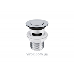Пробка автомат пластикова з гвинтом G5/4" до раковин з переливом [48/96]