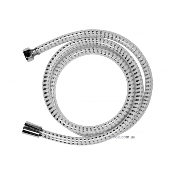 Шланг для душа FALA Ø= 14 мм, покритий хром-білою ПВХ гофрою, G 1/2, l= 1,5 м [50]
