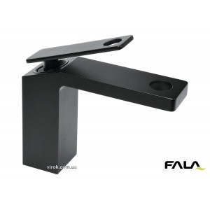 Змішувач води FALA для умивальника "NOIR 1" з кульовим регулятором, латунний(DW)