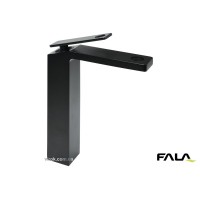 Змішувач води FALA для умивальника високий "NOIR 1" з кульовим регулятором, латунний(DW)