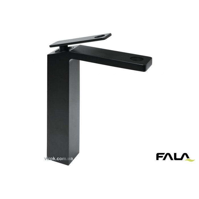 Змішувач води FALA для умивальника високий "NOIR 1" з кульовим регулятором, латунний(DW)